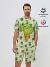 Мужской костюм с шортами / Веселый кактус