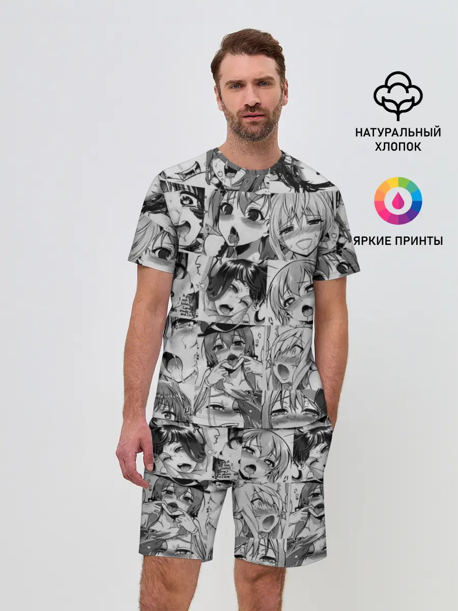 Мужской костюм с шортами / такое разное АХЕГАО. монохром