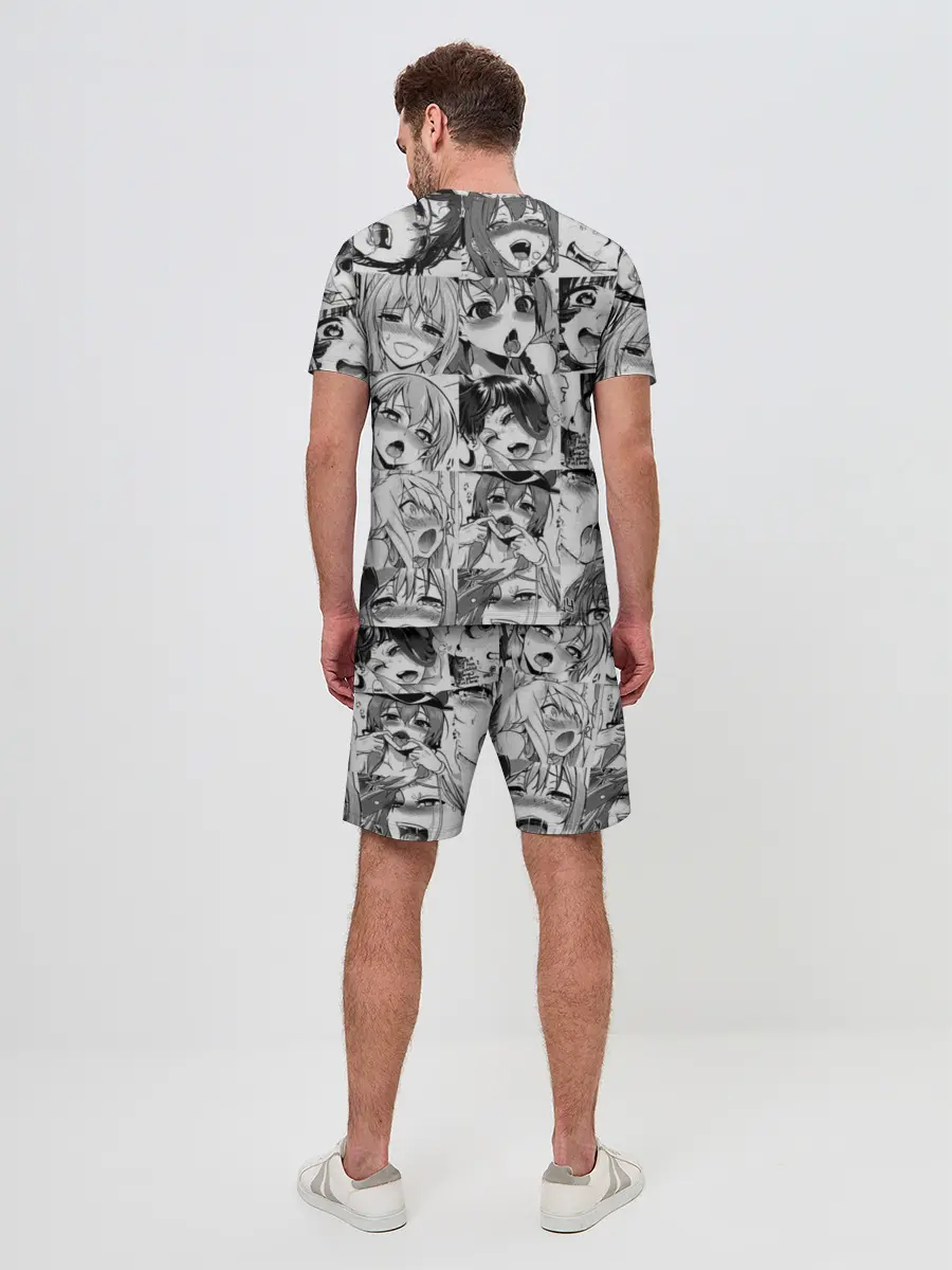 Мужской костюм с шортами / такое разное АХЕГАО. монохром