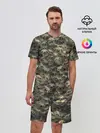 Мужской костюм с шортами / Камуфляж с ленивцами