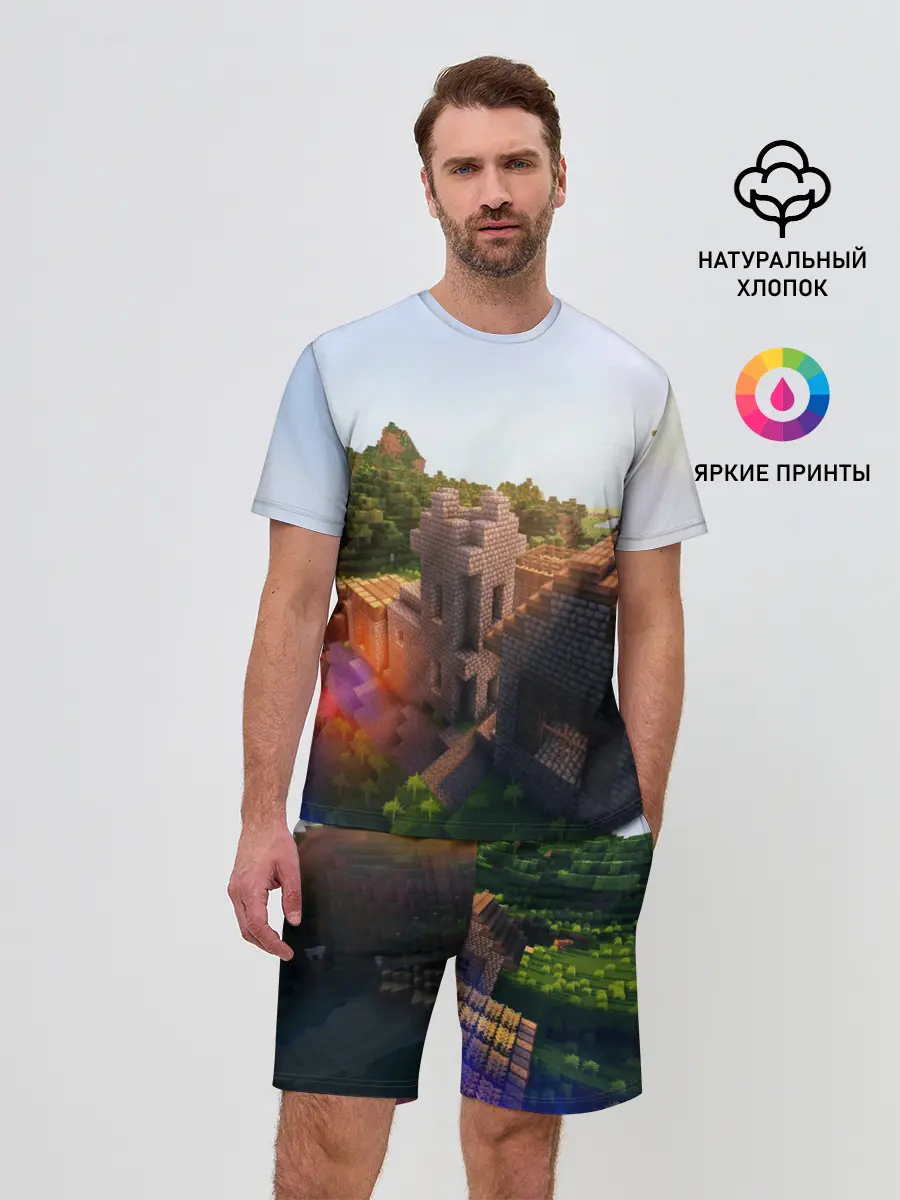 Мужской костюм с шортами / Minecraft