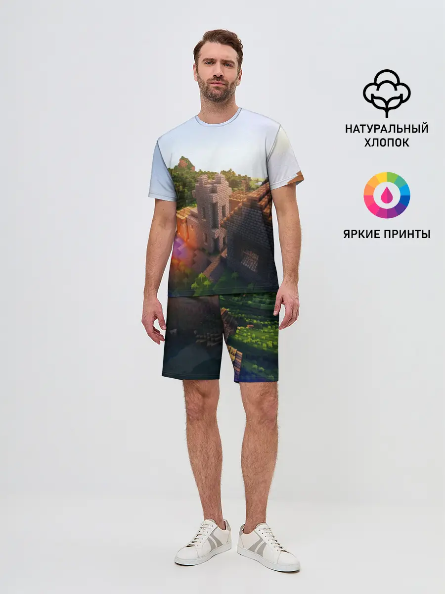 Мужской костюм с шортами / Minecraft