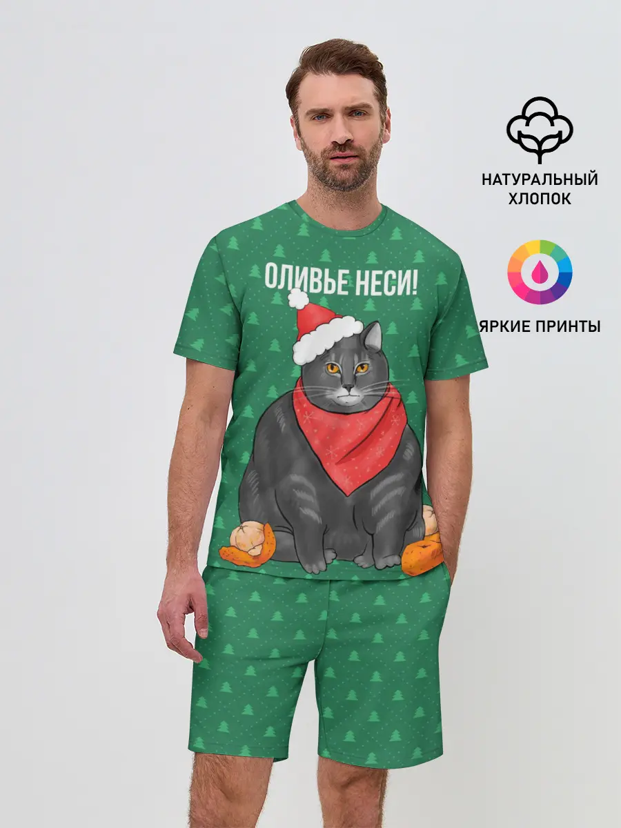 Мужской костюм с шортами / Кот хочет кушот