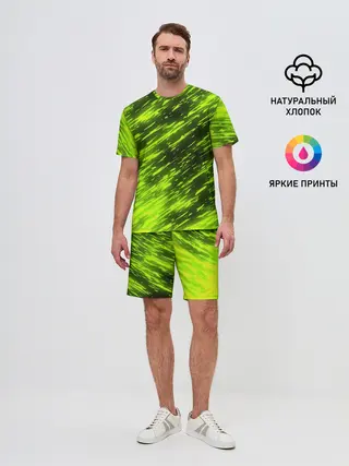Мужской костюм с шортами / ЗЕЛЕНЫЙ ОГОНЬ