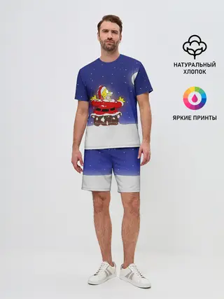 Мужской костюм с шортами / Гомер Санта Клаус