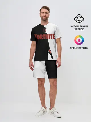 Мужской костюм с шортами / The Reaper Half Black Fortnite