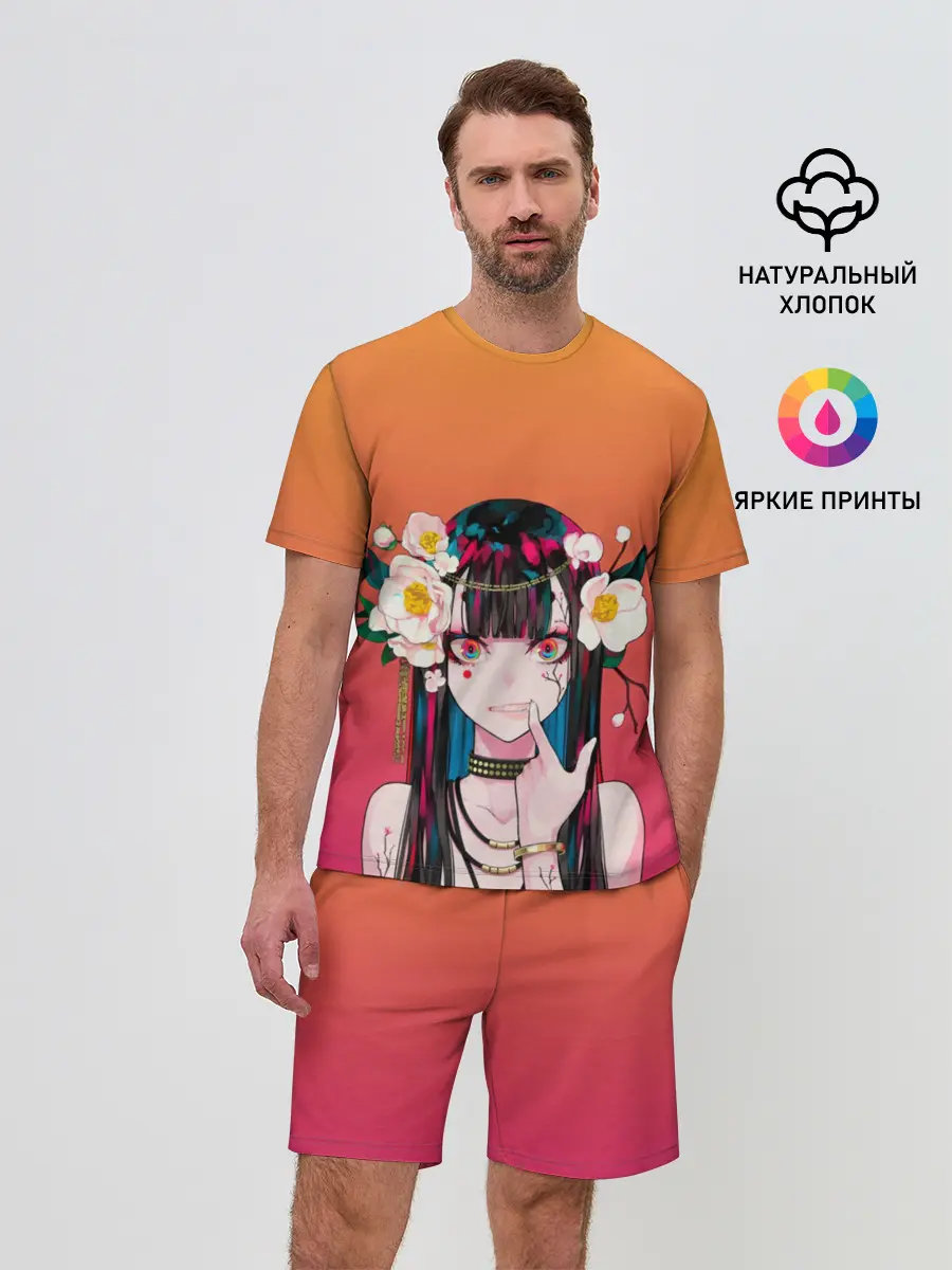 Мужской костюм с шортами / Девушка - сакура