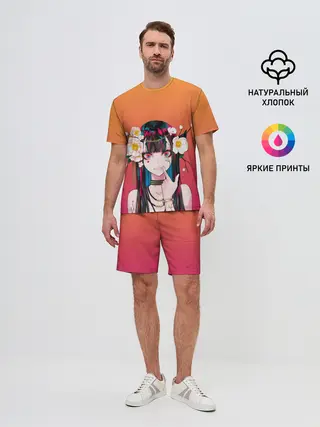 Мужской костюм с шортами / Девушка - сакура