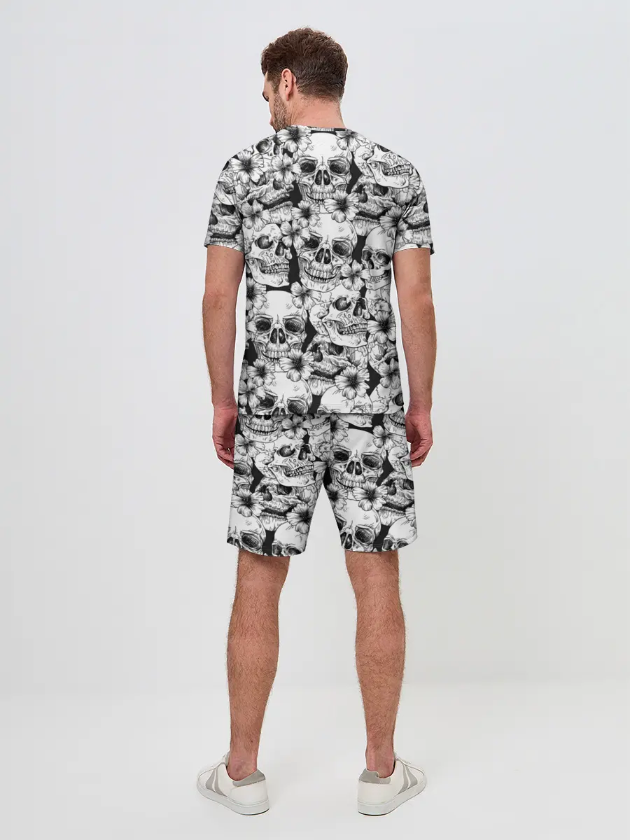 Мужской костюм с шортами / Черепа