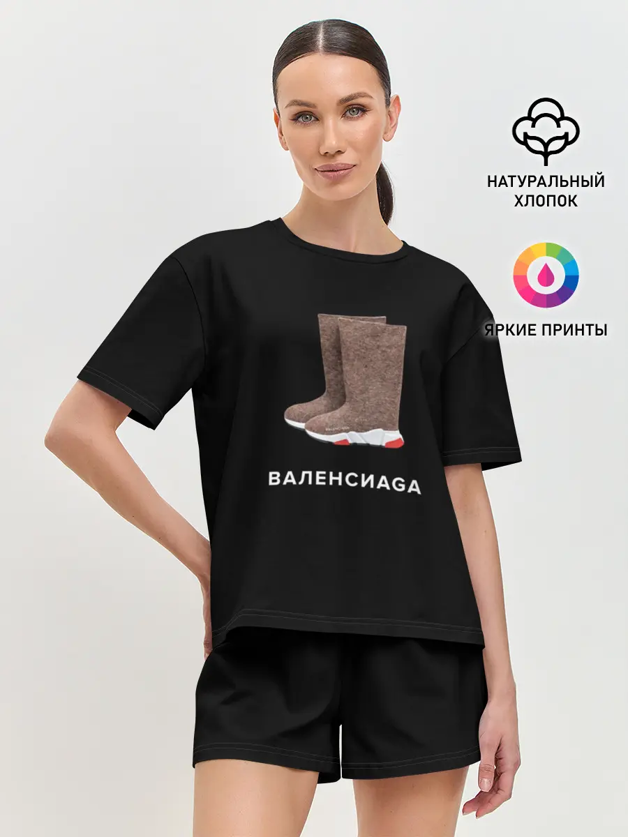 Женская пижама с шортами / Валенсиаga