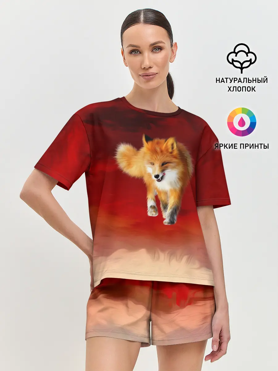 Женская пижама с шортами / Огненная Лиса