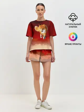 Женская пижама с шортами / Огненная Лиса