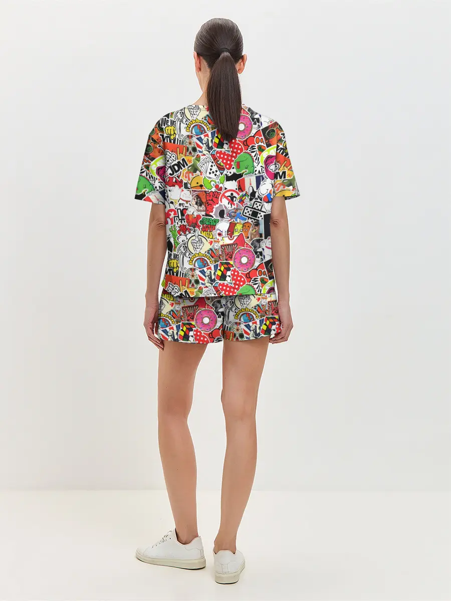 Женская пижама с шортами / Sticker Bombing