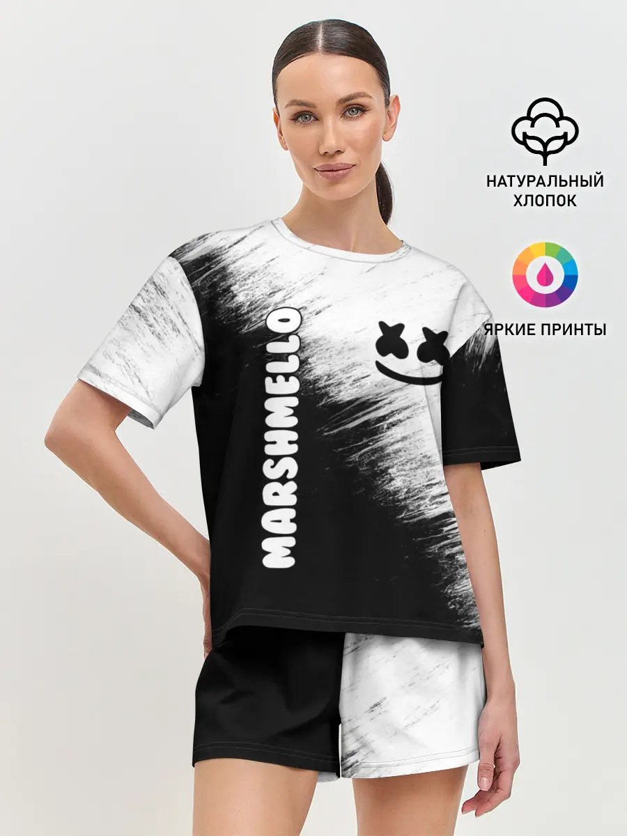 Женская пижама с шортами / Marshmello 3