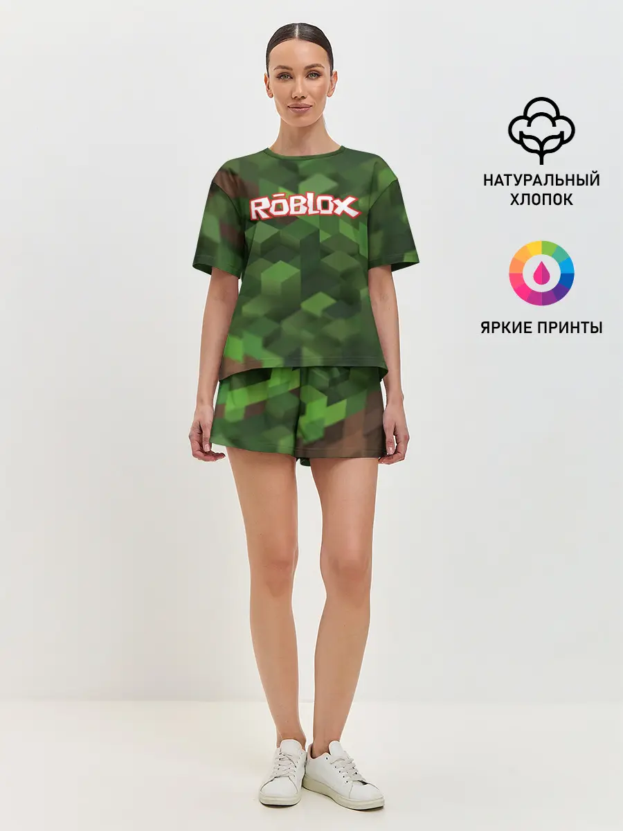 Женская пижама с шортами / Roblox