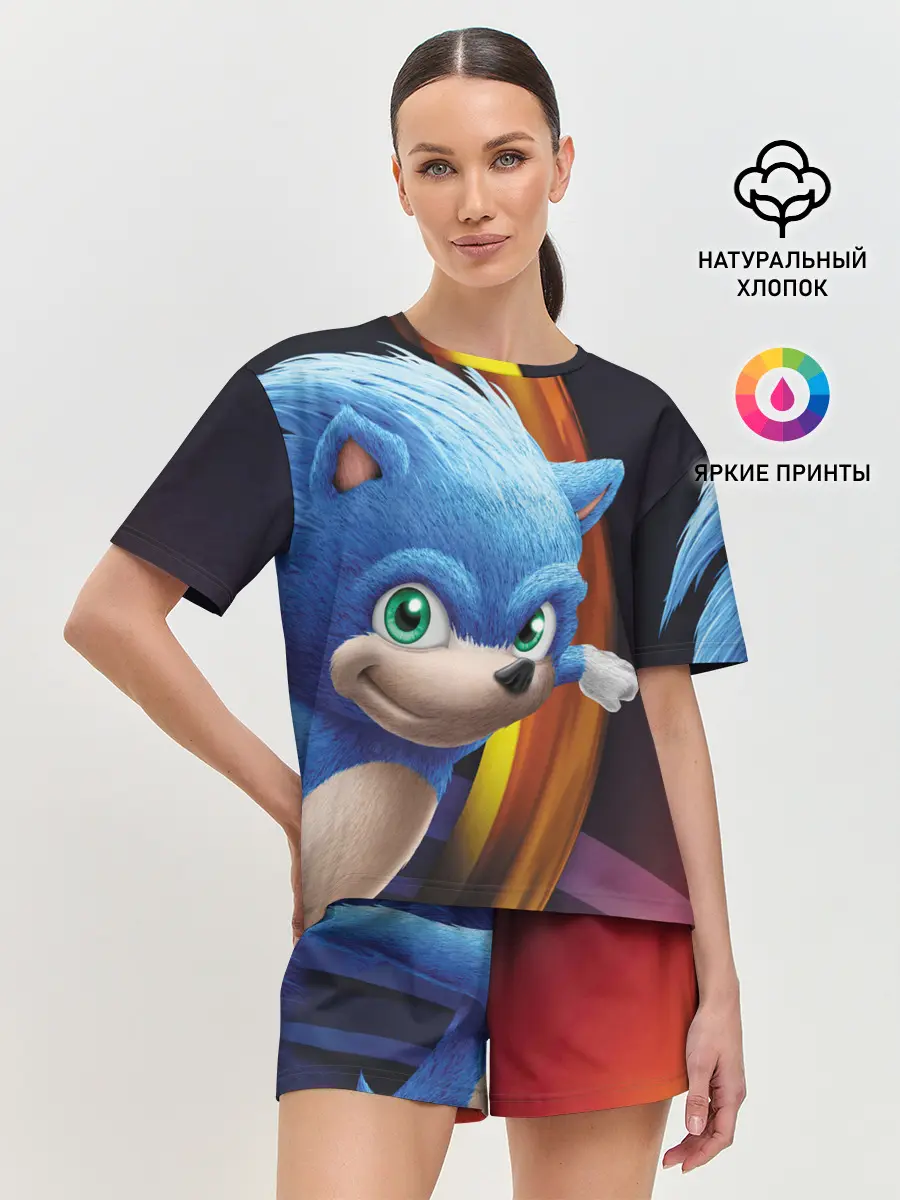 Женская пижама с шортами / Sonic