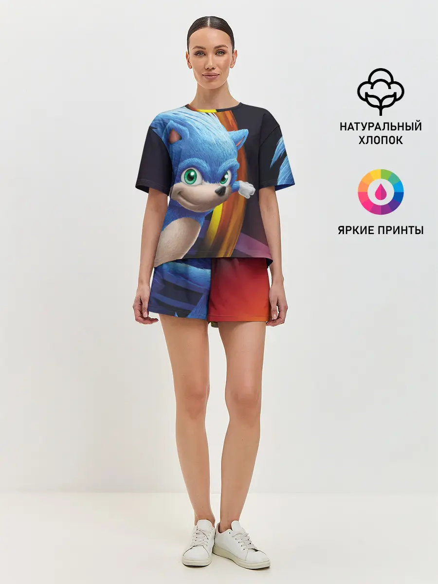 Женская пижама с шортами / Sonic