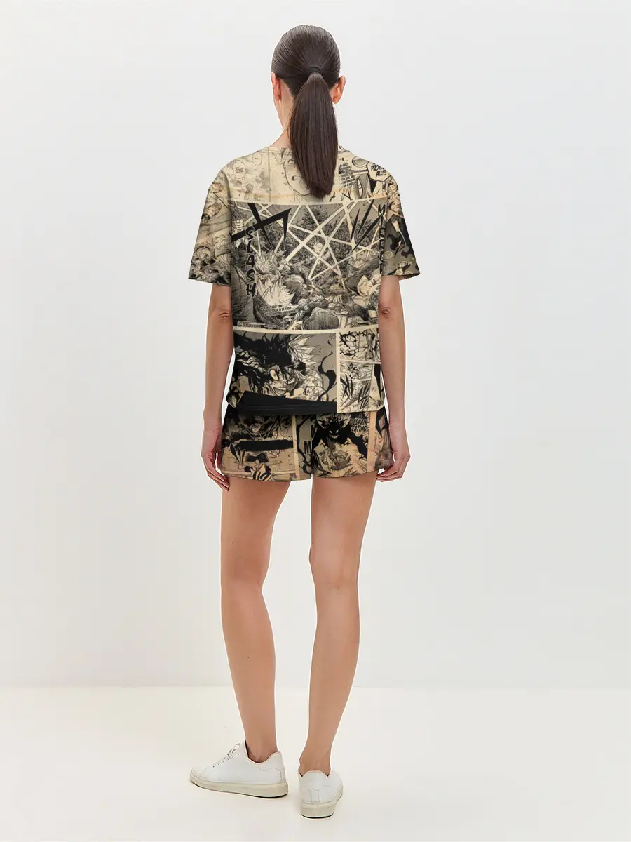 Женская пижама с шортами / Черный Клевер