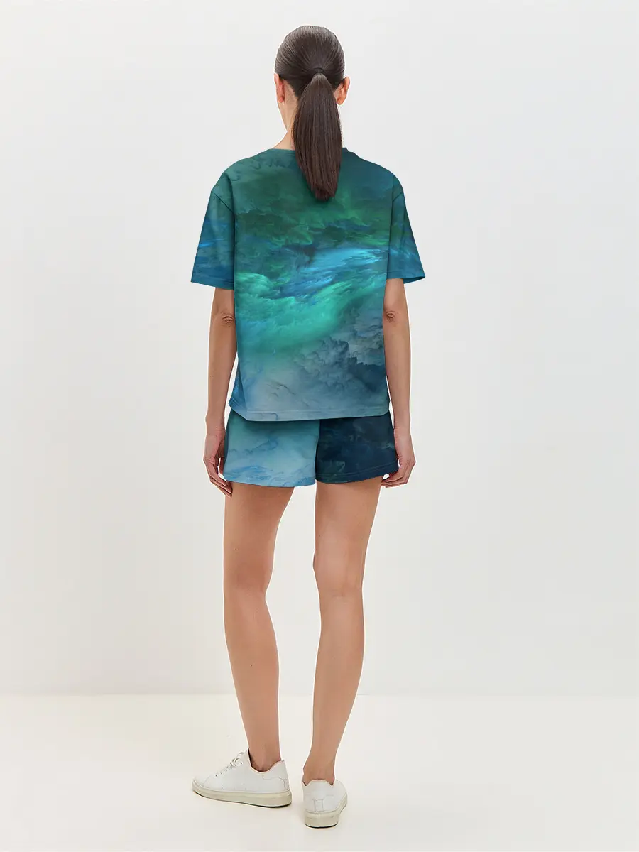 Женская пижама с шортами / Изумрудные Облака