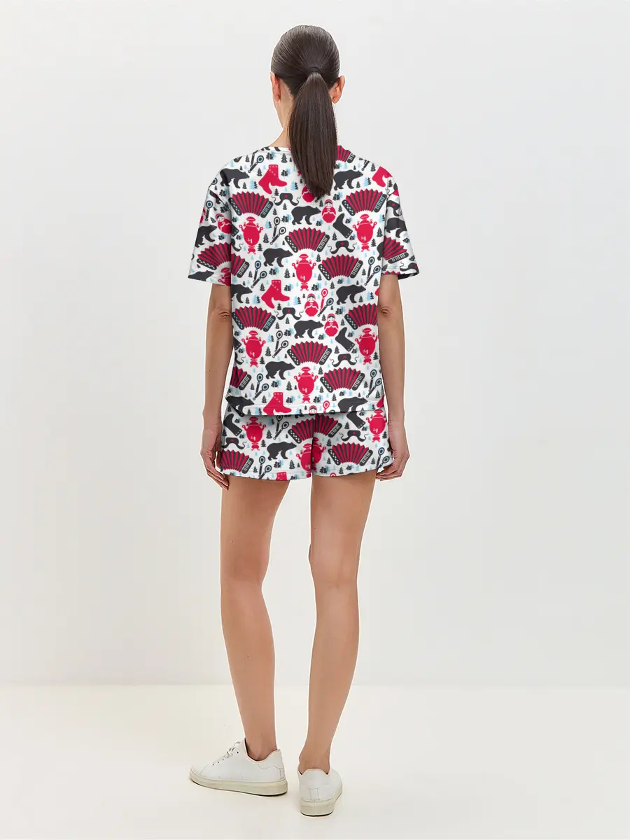 Женская пижама с шортами / Русский орнамент