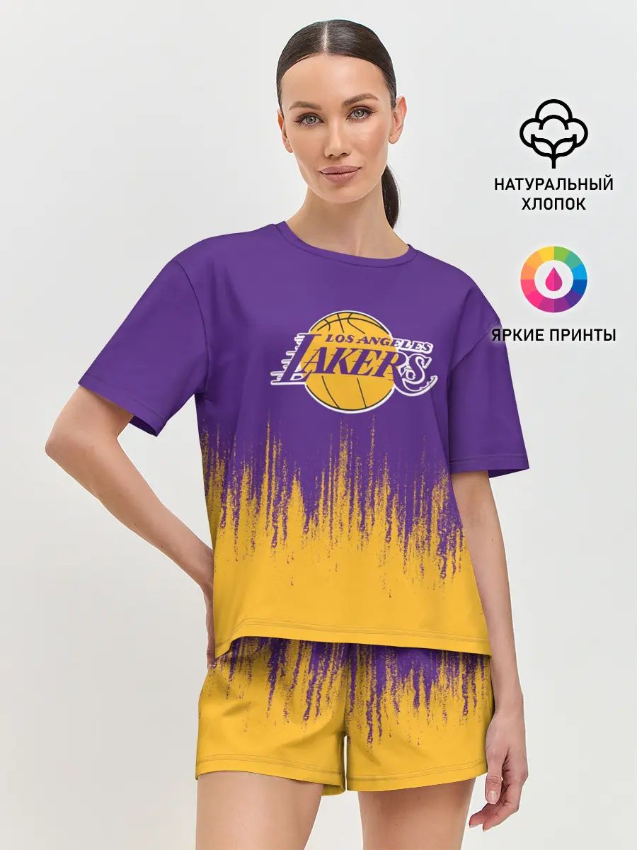 Женская пижама с шортами / LA LAKERS