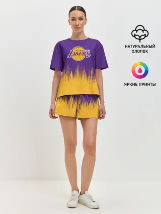 Женская пижама с шортами / LA LAKERS