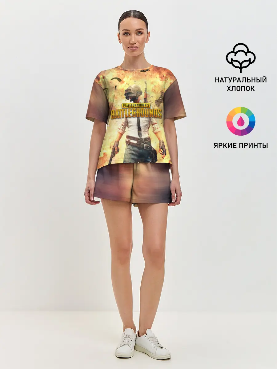 Женская пижама с шортами / PUBG BOOM