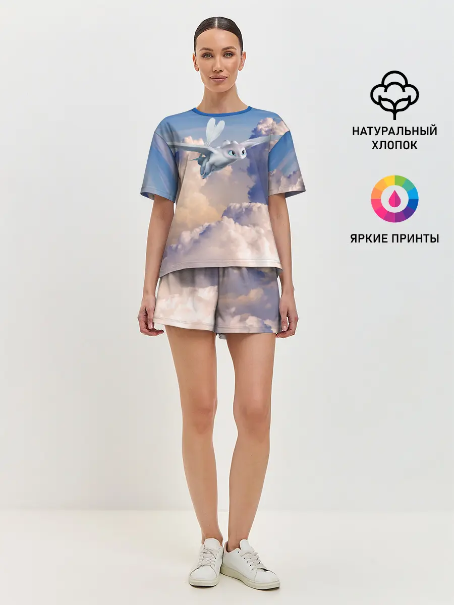 Женская пижама с шортами / Light Fury