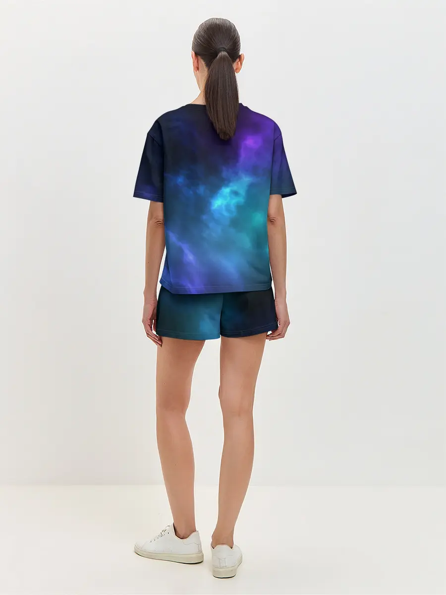 Женская пижама с шортами / Космос