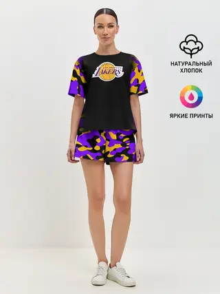 Женская пижама с шортами / LA LAKERS
