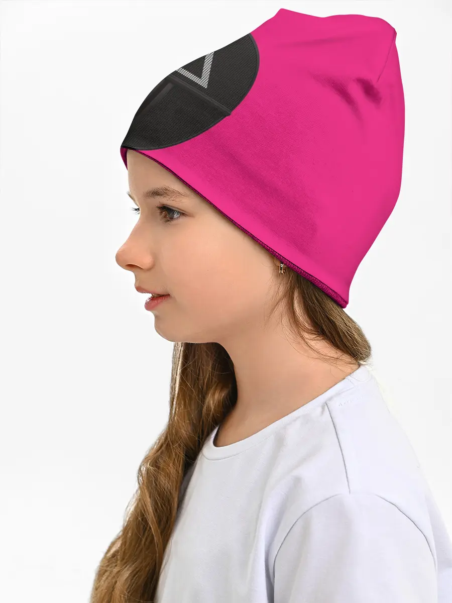 Детская шапка / ИГРА В КАЛЬМАРА МАСКА ТРЕУГОЛЬНИК С ТЕНЬЮ