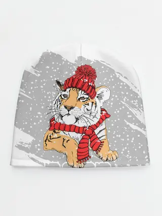 Детская шапка / Тигр в красной шапке