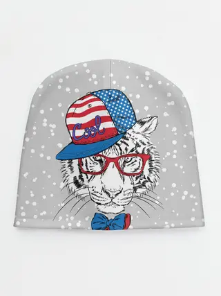 Детская шапка / Крутой белый тигр