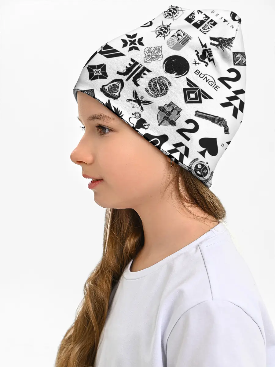 Детская шапка / DESTINY LOGOBOMBING ЧЁРНО БЕЛОЕ