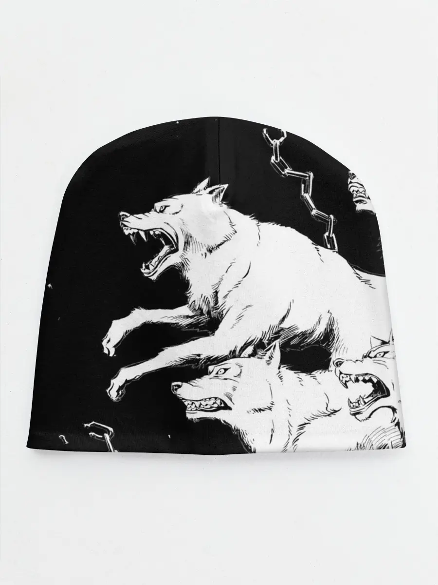 Детская шапка / Белые волки