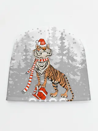 Детская шапка / Тигр с подарками
