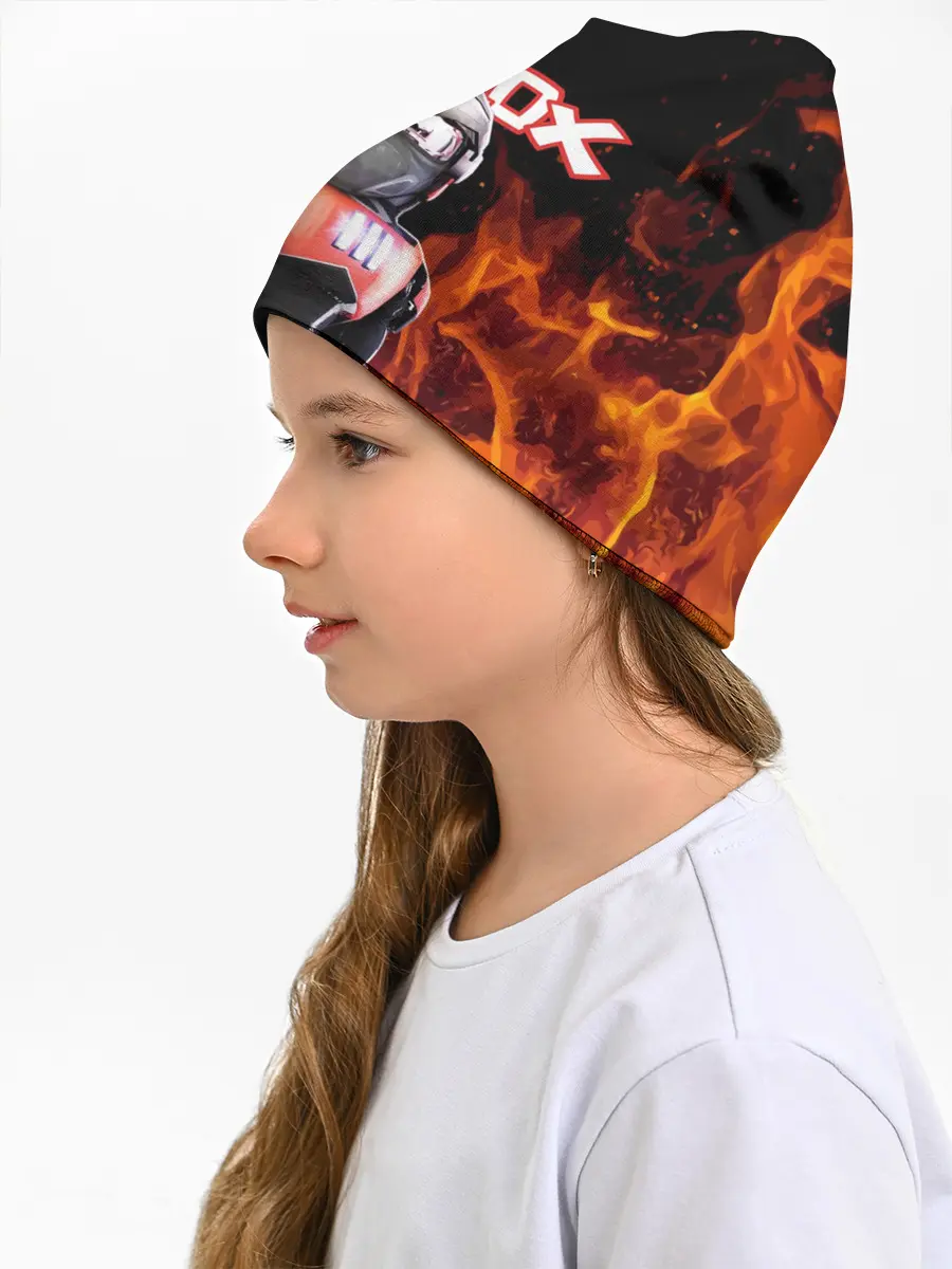 Детская шапка / ROBLOX FIRE | РОБЛОКС ОГОНЬ | ПОЖАРНЫЙ