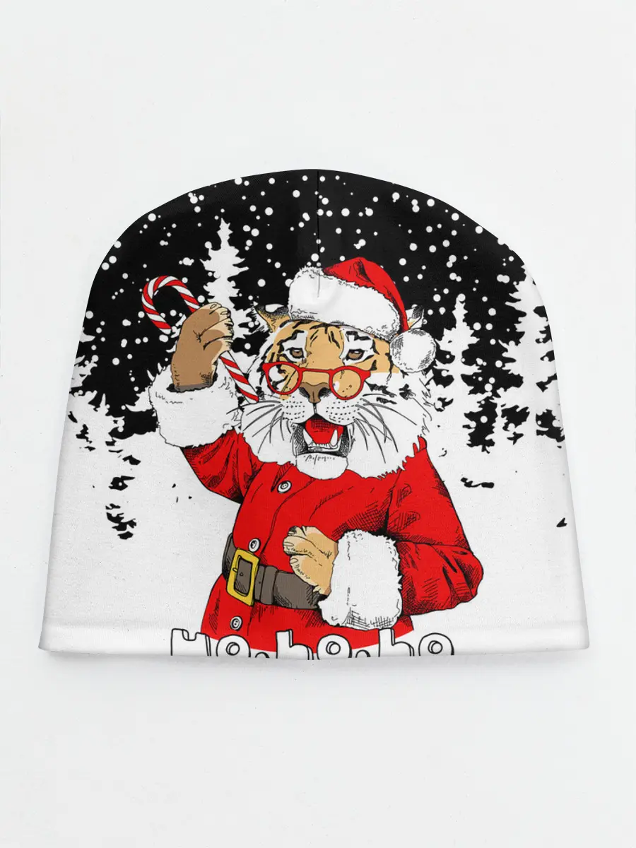 Детская шапка / Тигр в шубе Санта Клауса