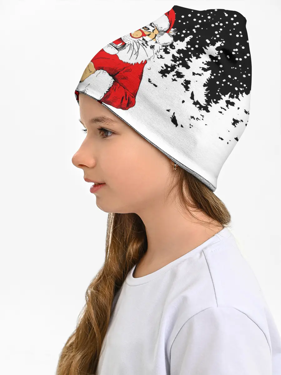 Детская шапка / Тигр в шубе Санта Клауса