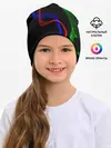 Детская шапка / Неоновый хаос 3D/Neon chaos 3D