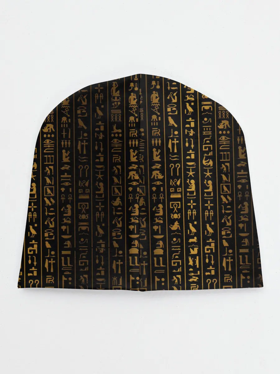 Детская шапка / ЕГИПЕТСКИЕ ИЕРОГЛИФЫ ЗОЛОТОМ