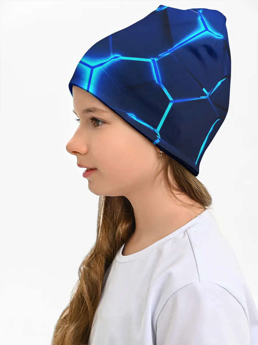 Детская шапка / 3D ПЛИТЫ | NEON STEEL | НЕОНОВЫЕ ПЛИТЫ