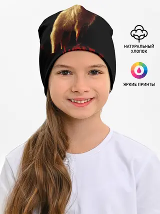 Детская шапка / Красный волк.