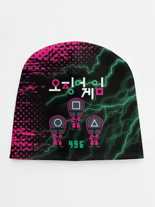 Детская шапка / Игра в кальмара разряд молнии.