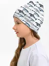 Детская шапка / принт с китами