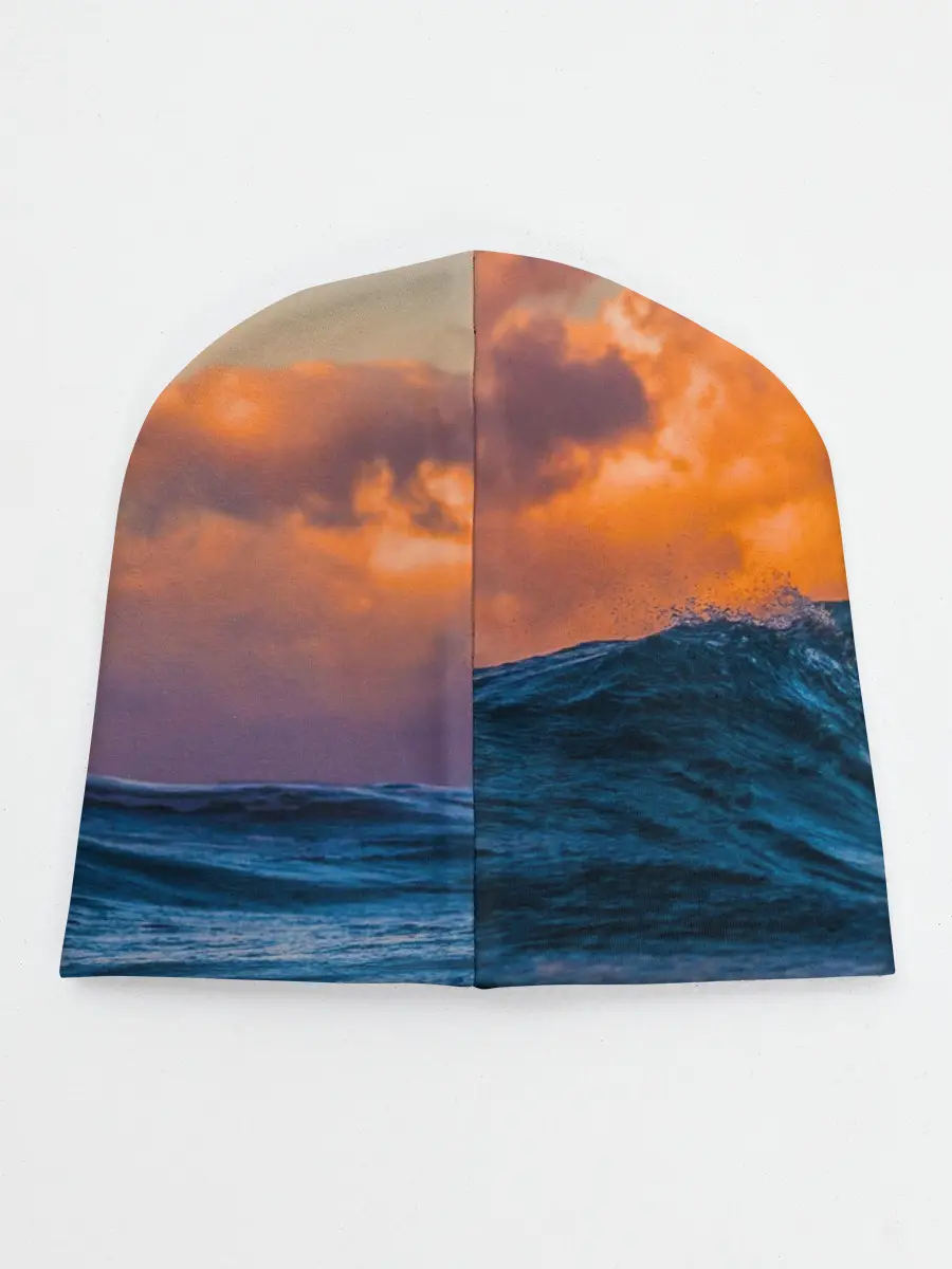 Детская шапка / Закат над волной