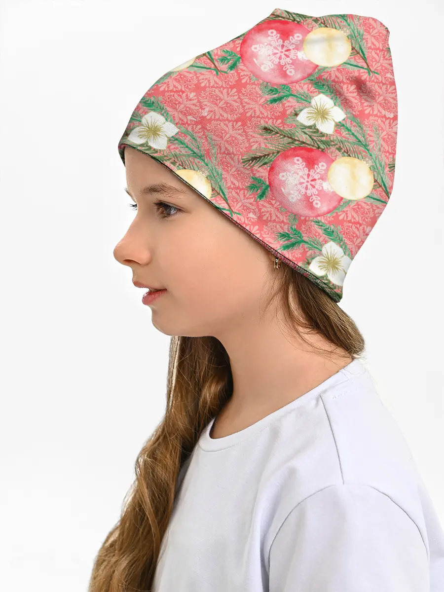 Детская шапка / Новогодние красные шары