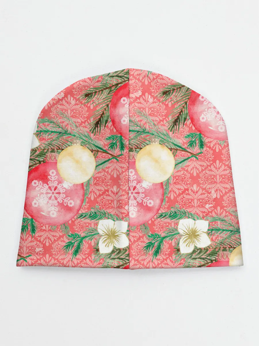 Детская шапка / Новогодние красные шары