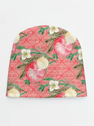 Детская шапка / Новогодние красные шары