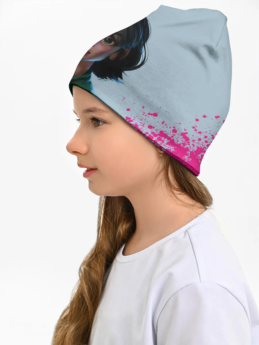 Детская шапка / 067 | Розовые брызги